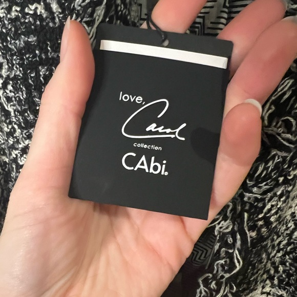 CABI | NWT Carol Anderson Love Carol black white tweed fringe blazer - Picture 9 of 14